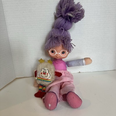 1984 Rainbow Brite Shy Violet Doll Hallmark Plush No Dress With White Sprite