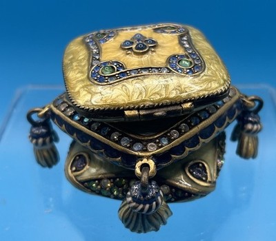 Jay Strongwater Trinket Box Delilah Tassels and Pillows Swarovski Crystals