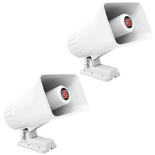 PA Horn 200W Pair 6 Inch Bull Horn 8Ohm Indoor Outdoor Speaker