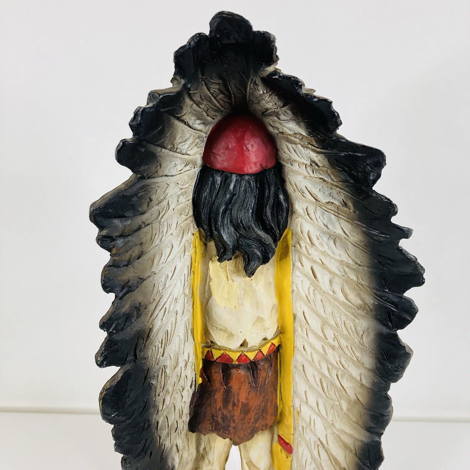 Indian Chief w/ Grandson Passing Knowledge Native American Unknown Origin 15”