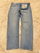 Levis 501 Jeans Mens 36x30 Blue Original Fit Straight Leg Button Fly Light Wash