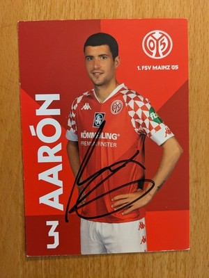 Aaron Martin FSV Mainz 05 2020/21 handsignierte Autogrammkarte