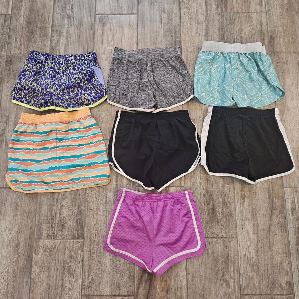 Nike Under Armour Athletic Shorts Girls Size 8 Lot of 7 Sporty Activewear Summer - Image 2 of 4