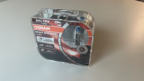 2 Glühbirnen H1 Osram Night Breaker Unlimited 110% Beleuchtung IN Plus 12V 55W e