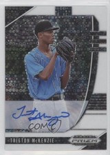 2020 Panini Prizm Draft Picks White Donut Circle /50 Triston McKenzie Auto 0q21
