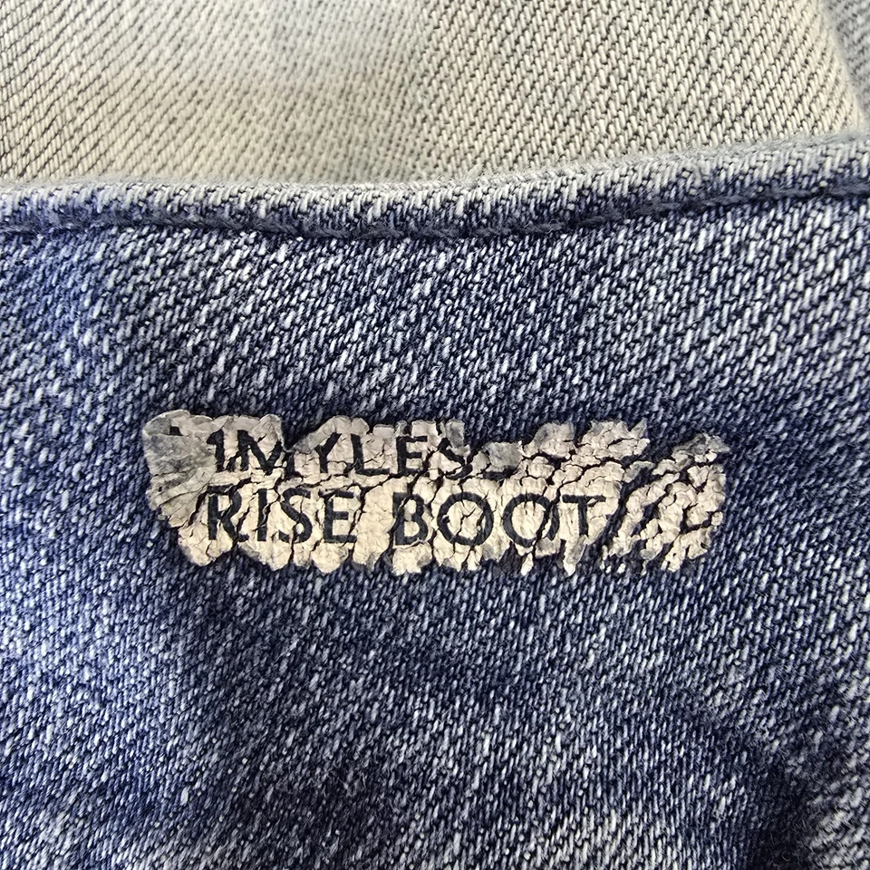 Seven7 Jeans Womens 8 Light Blue Wash Distressed Stretch Denim Bootcut Bohemian Foto 3 de 4