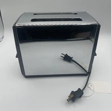 Vntg Retro Chrome Black Proctor-Silex Toaster Made in USA Tested Works 2 Slice