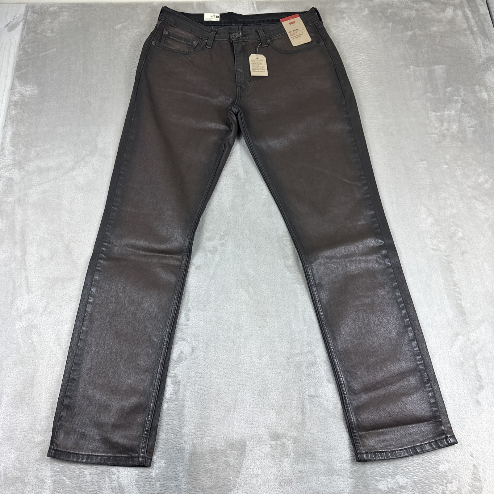 Levi's 511 Slim Jeans Men's Size 33x32 Brown Coated Demin Stretch