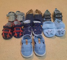 New Set Of 7 Baby Boy Shoes/Sandals, Size 1, 0To 6 Months