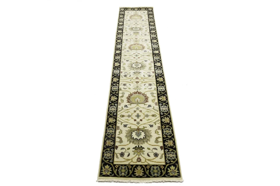 Handmade Runner Oushak Oriental Wool Rug 2'5X12 ft Floral Design Hallway Carpet - Image 4 of 4