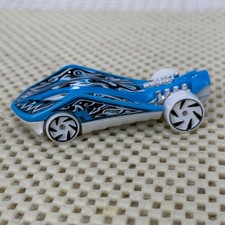 Hot Wheels Super Stinger Blue White Tribal Flames Diecast Toy Car FJX42 2017 EUC