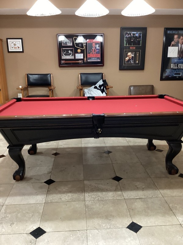 Brunswick Orleans Billiard Table Red Felt Pool Table Classic Design