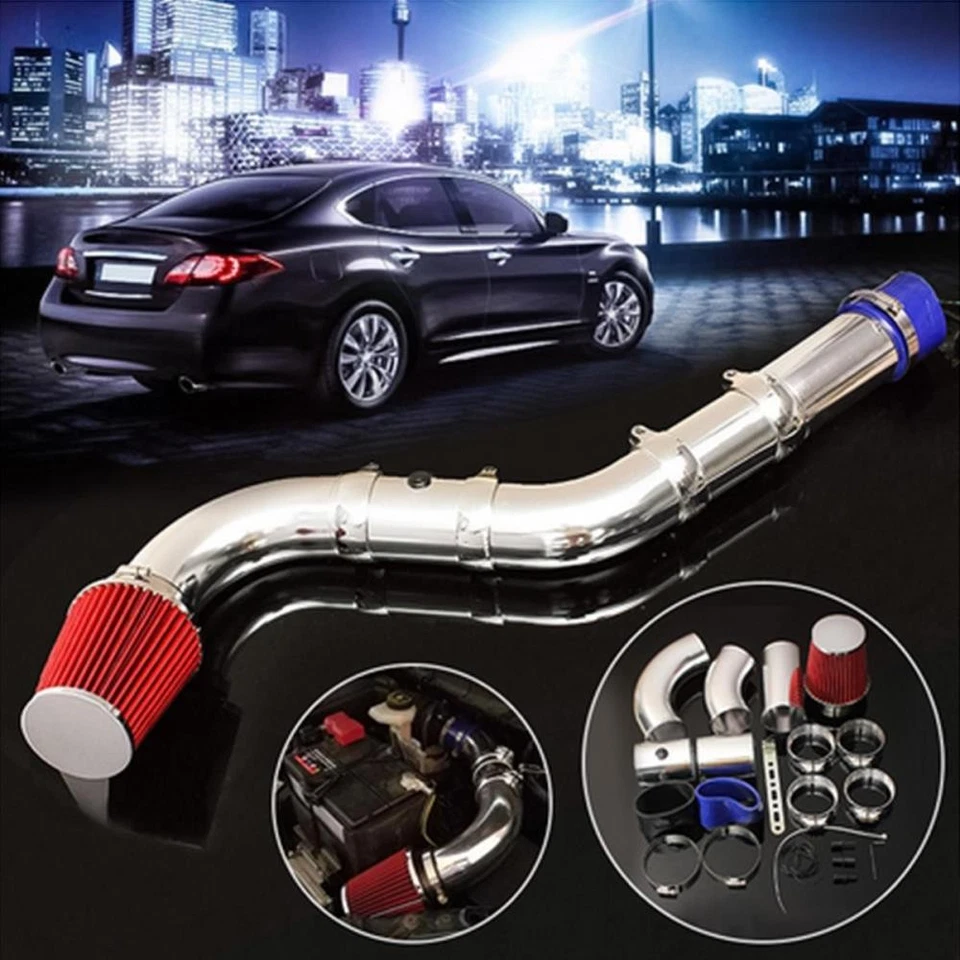 3" Car Cold Air Intake Filter Alumimum Induction Kit Pipe Hose System Universal Foto 4 de 4