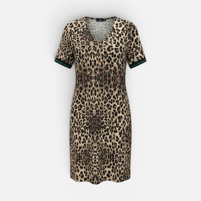 Whkmp's women's dress casual dress casual pantherprint, black/brown, 34