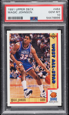 1991-92 Upper Deck Earvin Magic Johnson Card #464 PSA 10 Mint