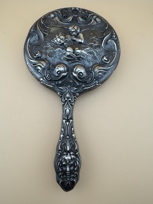 Unger Brothers Antique Art Nouveau Sterling Silver Love's Dream Hand ...