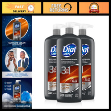 3-in-1 Body, Hair  Face Wash - Refreshing Cleanser, 16 Fl Oz, Pack of 3, Gentle