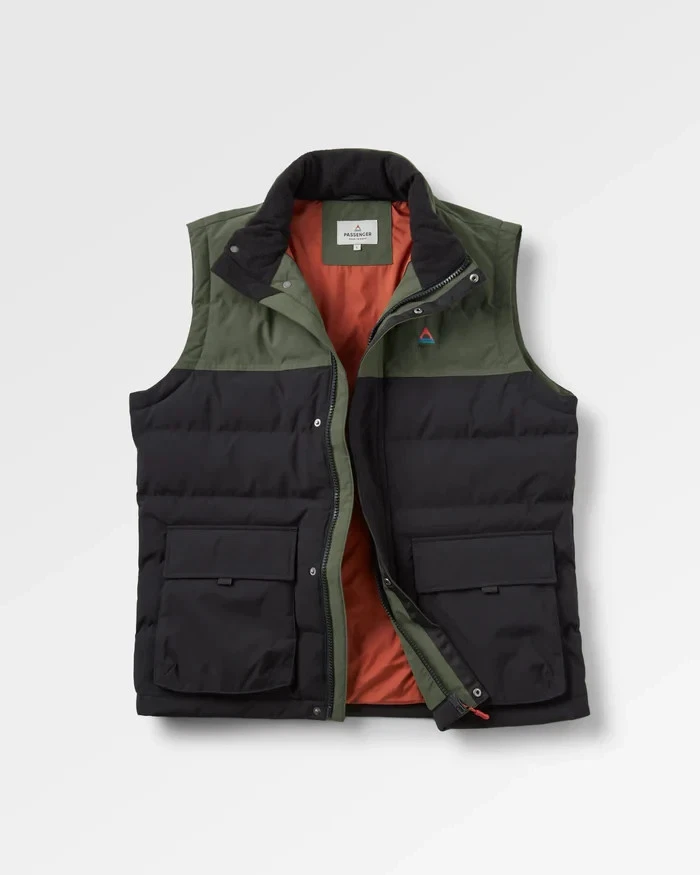 PASSENGER MEN'S BALTIC INSULATED GILET - BLACK/KHAKI - M
