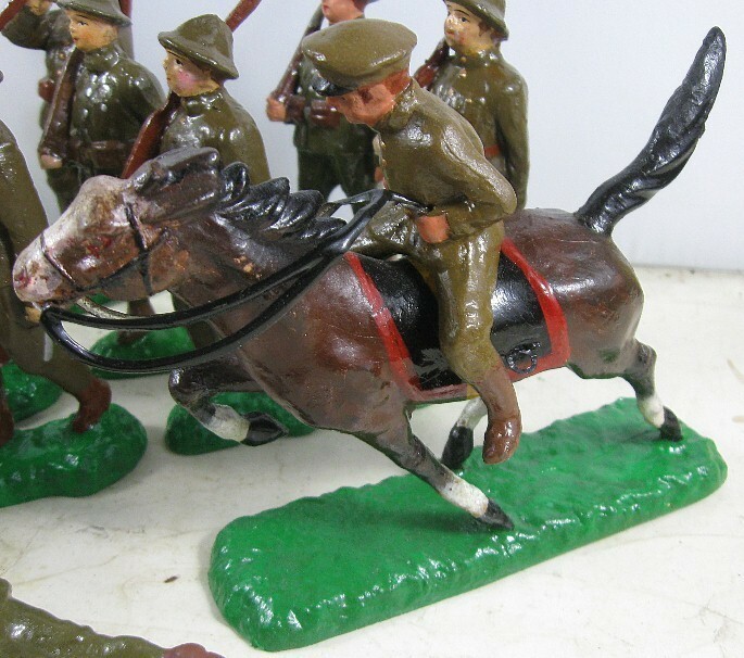 Lot of Vintage 1920's Composition Trico Japan 5 1/2” Tall WWI