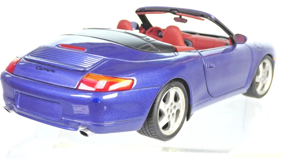 Porsche 911 996 CONVERTIBLE Auto UT Modelos IRIS AZUL 1:18 Cabrio Coche Modelo Juguete Foto 3 de 4