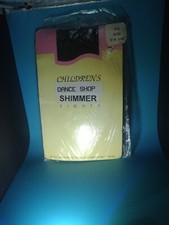 Dance Shop Children's Shimmer Tights Black 3213 8 To 10 Yrs Old NEW