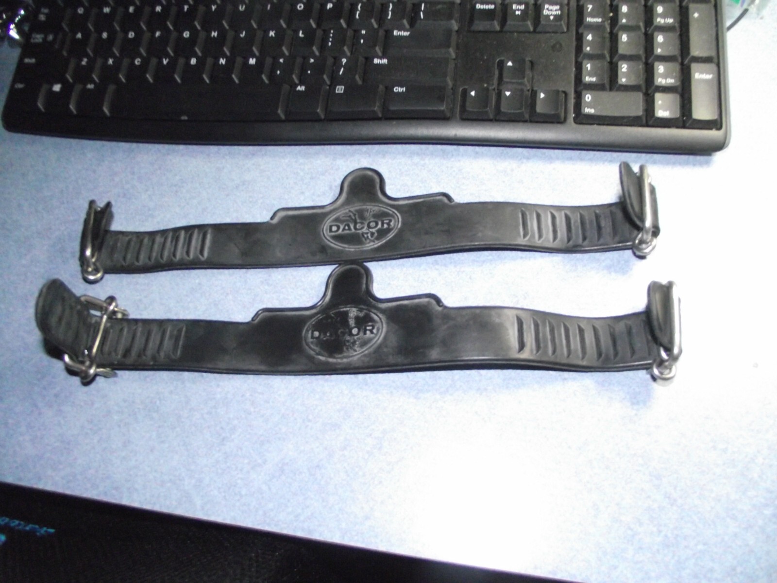 DACOR TURBO ? II III Scuba DIVING Snorkel Fins Adjustable Black STRAPS