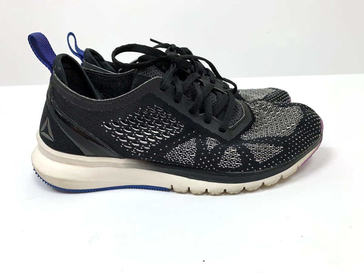 Reebok print smooth womens black hotsell