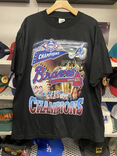 Atlanta Braves 99 Champions Rap AOP T-Shirt Adult Sz Vintage vintage concert t-shirt, vintage, size XL, single stitch, B+ condition