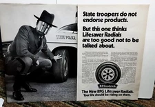 1970 BF Goodrich Radial Tires with State Police Original Print Ad