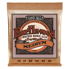 Ernie Ball 2144 Earthwood Phosphor Bronze Acoustic Guitar Strings; gauges 13-56