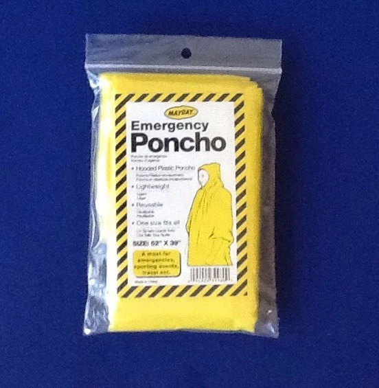 Lot of 20 Emergency Hooded Poncho - Travel,sporting Events, Band,Disasters