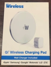 Just Wireless Qi Wireless Charging Pad with Wall Charger - WHITE