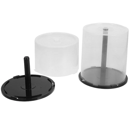  2 Pcs CD Storage Bin Plastic Bucket Book Case Holder Covers Blank