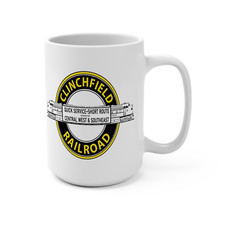 Tazza da caffè vintage Clinchfield Railroad 15 oz - tazza in ceramica retrò tè bevanda calda