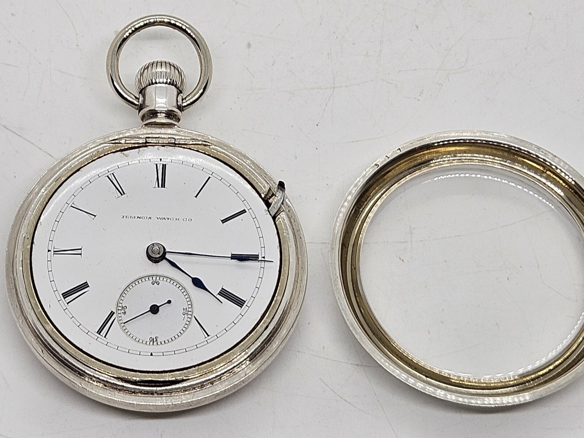 Antique Working 1882 ILLINOIS Victorian Gents 11J Silver Pocket
