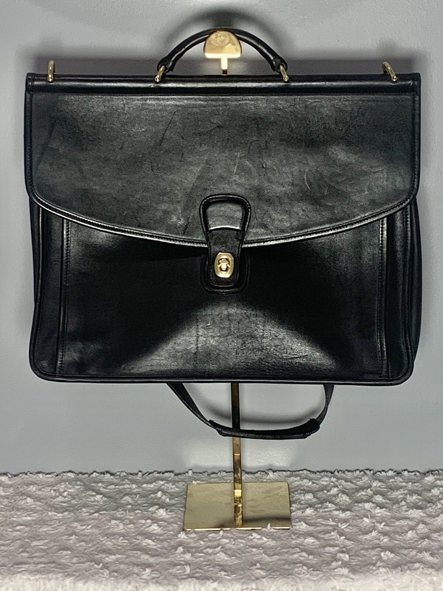 COACH 5266 Beekman Black Leather Bag Briefcase Shoulder COACH 5266 Beekman Black Leather Bag Briefcase Shoulder