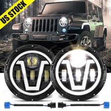 Pair 130w Black 7 Round Led Headlights For Jeep Wrangler 1997-2018 Tj Lj Jk Dot Pair 130w Black 7 Round Led Headlights For Jeep Wrangler 1997-2018 Tj Lj Jk Dot