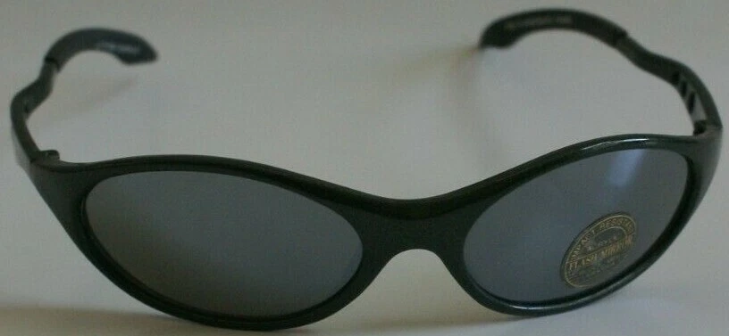 NUEVO CON ETIQUETAS De colecciónDeportes años 90 envolventes con puntas de goma lentes de espejo de humo gafas de sol Foto 3 de 4