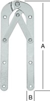 Vormann Stehleiterband,Gebogen, Zum Anschrauben,Stahl, Verzinkt