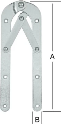 VORMANN Stehleiterband,gebogen, zum Anschrauben,Stahl, verzinkt