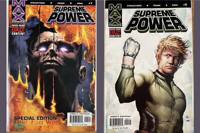 Supreme Power #1 #2  2003 Marvel MAX Comics! Special Edition Alternate Cover!