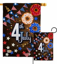 4th July Garden Flag Americana Fourth of Decorative Small Gift Yard House Banner