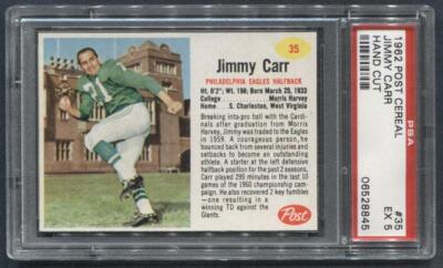 1962 Post #35 Jimmy Carr (Eagles) (RK)   PSA 5    (Flat Rate Ship)
