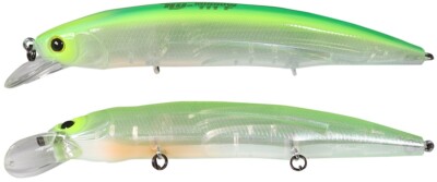 Hide Up Hu Minnow 111 F Floating Jerkbait JDM Bass Fishing Misty Lime