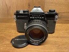 *Exc+5* Pentax SPF Spotmatic F Black Film Camera SMC Takumar 50mm F/1.4 From JPN