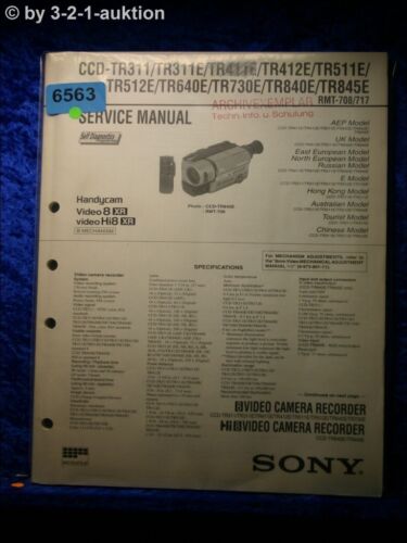 Sony Service Manual Ccd TR311E TR412E TR511E TR640E TR840E TR845E (#6563) - Afbeelding 1 van 1