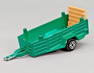 Vintage Majorette Trailer 21750 Green 1/64 France - Image 1 of 4