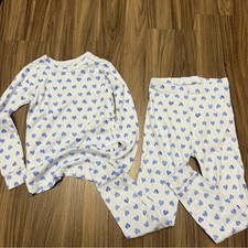 GAP KIDS girl toddler sz 5 Pajamas heart print long sleeve with pants