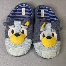 Bluey Ground Up Figural Sherpa Slippers size men  s large