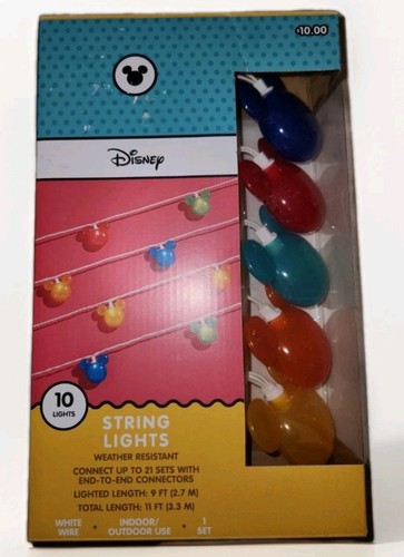Disney Mickey Mouse Weihnachts Lichterkette Wetterfest Innen/Außen Neu in OVP